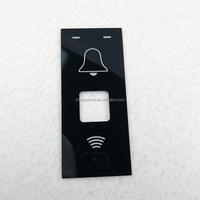 Système de contrôle d'ascenseur bouton fenêtre interrupteur panneau de verre sur mesure écran en soie noir Smart touch sensing verre trempé