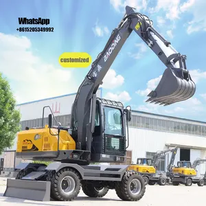 Günstiger Preis Kundendienst 1 2 3ton 4t 5t 6t 7ton Mini bagger Rad bagger strenge Steuerung CE Schlepp lader Bagger