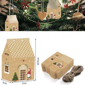 2025 Christmas Gift <b>Box</b> New House Candy <b>Box</b> Baking <b>Box</b> in Stock Promotional Paper Bags - Product Image 4