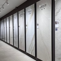 Dalle en pierre frittée effet marbre brillant Foshan 15 mm 800x2600 mm, grand format, pour revêtement mural et sol