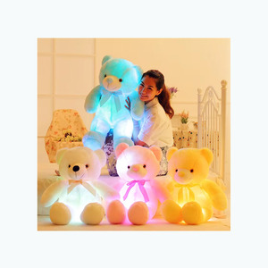Orsetto di peluche luminoso color caramella in offerta speciale, orsetto abbracciabile, bambola per bambini, regalo di compleanno e Natale - Product Image 1