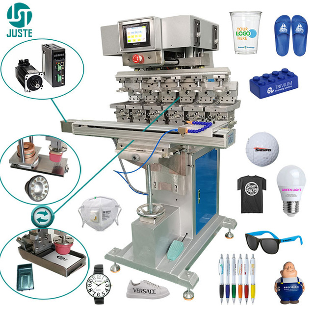 6 Index Color Pad Printing Machine Hand Held Semi-Automatic San Pad Printer for Safety Helmet A3 Custom Tracing Paper Wristbands