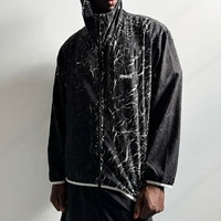 Vestes coupe-vent imperméables légères personnalisées pour hommes, réactives au stress, réversibles, dynamiques, en polyester