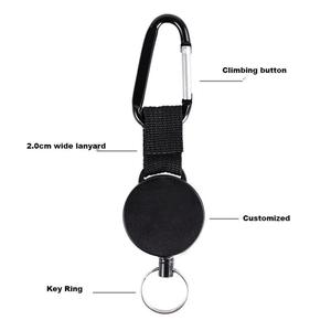 Biểu Tượng Tùy Chỉnh Có Thể Thu Vào Móc Chìa Khóa Vòng Chìa Khóa Nhiệm Vụ Nặng Nề Giữ Chìa Khóa Vành Đai Clip Với Multitool Carabiner <span class=keywords><strong>Keychain</strong></span> Dây Buộc - Product Image 5
