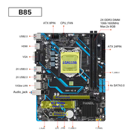Kit carte mère B85, Placa Mainboard LGA1150 avec processeur Intel Core I7 4770K, prend en charge 2x DDR3 Slots NVMe M.2 SATA3.0, carte mère B85