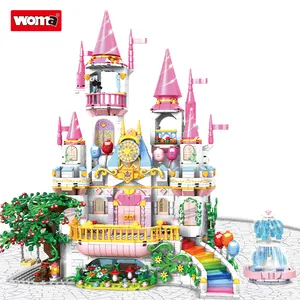 Supplier Child Kids Girl Fairy Land Big Castle Princess Prince Role Play Scene Building Blocks Bricks