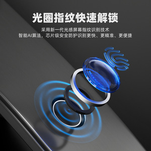 Coffre-fort numérique à empreinte digitale et mot de passe en acier pour la maison, rangement de bijoux, compartiment unique, forme rectangulaire - Product Image 3