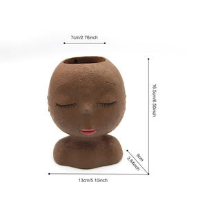 Spedizione gratuita manichino arte modellazione vaso di fiori verde resina succulenta vaso di fiori ornamento per bambole da scrivania - Product Image 5