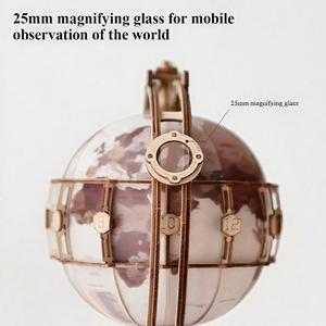 Lámpara de globo de madera, juegos de rompecabezas 3D, juguetes de bloques para niños y adultos para decoración del hogar, regalo de cumpleaños, bloques de construcción DIY, rompecabezas 3D - Product Image 4