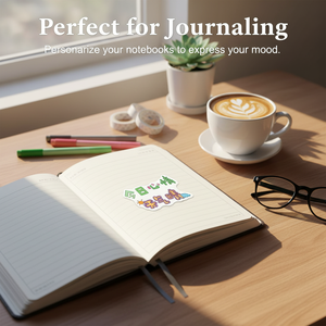 Customizable cute and durable inspirational text stickers suitable for computers, water bottles, skateboards, and suitcases. - Product Image 3