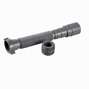 HJSJ - Desagüe <span class=keywords><strong>de</strong></span> Baño Moderno <span class=keywords><strong>de</strong></span> Plástico Flexible, Reductor <span class=keywords><strong>de</strong></span> Tubería <span class=keywords><strong>de</strong></span> Drenaje, Tubería <span class=keywords><strong>de</strong></span> Desagüe <span class=keywords><strong>de</strong></span> Suelo Expandible, para Bañera, Lavabo, Roscado <span class=keywords><strong>de</strong></span> 4 Pulgadas - Product Image 1