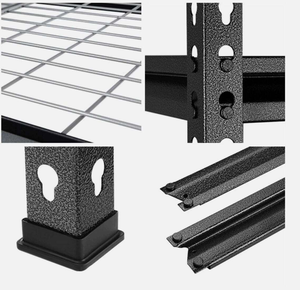 Scaffalatura a 5 Ripiani Regolabile in Acciaio Resistente con Protezione Anticorrosione, Senza Bulloni, 60 X 24 X 78 Pollici, Rastrelliera in Filo Metallico Verniciato a Polvere Nera - Product Image 6