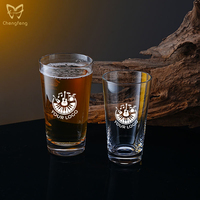 Verres à bière fins de 300 ml et 415 ml, avec logo imprimé créatif, pour pub, pintes de bière, tasses à bière artisanale, boissons glacées, articles de bar