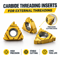 266RG Carbide External Threading Tools for CNC Lathe Metric/ISO Thread Steel/Alloy Steel Machining OEM Available