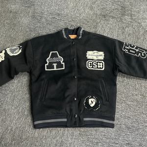 Veste de baseball en laine mélangée pour homme, style streetwear personnalisé, avec lettres brodées tendance, pour la saison hivernale, fabricant de vestes - Product Image 5