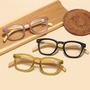 2025 Fashion Unisex <b>Spring</b> <b>Hinge</b> Anti Blue Light Presbyopia Glasses Wooden Frame Reading Glasses - Product Image 2