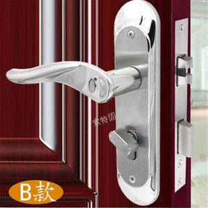 มือจับประตูสแตนเลส 304 แบบขัดเงา สำหรับประตูไม้ภายใน ห้องน้ำ ห้องนอน - Product Image 2