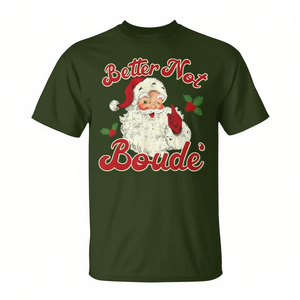 Camiseta navideña de Papá Noel de Better Not Boude' - Product Image 2
