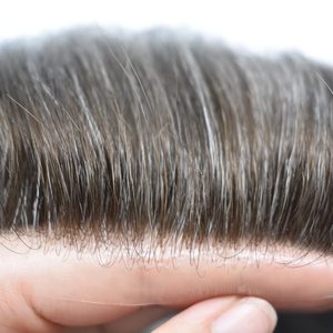 Mixed Grey Human Hair <b>Men</b> Toupee Ultra Thin Skin Base 100% Indian Hair Replacement <b>Wig</b> <b>for</b> <b>Men</b> - Product Image 3
