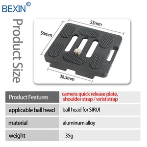 Becin – accessoires universels de caméra dslr arca swiss base de trépied plaque QR à dégagement rapide pour trépied <span class=keywords><strong>sirui</strong></span> <span class=keywords><strong>appareil</strong></span> <span class=keywords><strong>photo</strong></span> Canon - Product Image 3