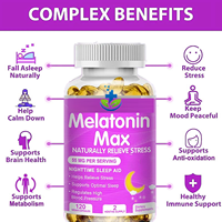 Ausreson Complément Alimentaire Marque Blanche Mélatonine Sans Sucre Gélules Molles 5mg Sommeil Végétalien Vente en Gros Personnalisé Gélules Molles de Mélatonine