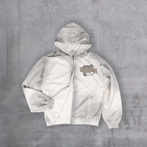 Sudaderas con Capucha de Algodón para Hombre, con Logotipo Bordado Personalizado OEM, Estilo Vintage, Lavado Desgastado, con Cierre y Bolsillos - Product Image 3