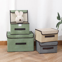 Cubo de almacenamiento plegable no tejido de alta calidad, caja de almacenamiento decorativa para el hogar, organizador para el hogar para almacenamiento de archivos