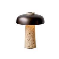 Lampe de table en travertin jaune danois JACKSUN, style nordique, lampe de bureau LED de style Wabi-Sabi, luxe léger
