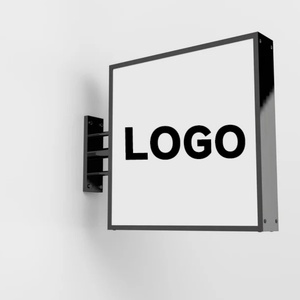 Custom Advertising Wall Side Hanging Board Circle Mounted Signboard Two Sides <b>Led</b> Light Box <b>Sign</b> for Bar Restaurant Store Signs - Product Image 4