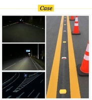 Borne de signalisation routière prismatique réfléchissante haute intensité simple/double face en ABS, protection IP68, tige de 30 mm pour la régulation du trafic et les trottoirs