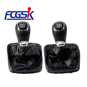 FCGSK 6スピードマニュアルギアシフトノブブラックレザーブーツカバー付きシュコダオクティビアII 04-11用 - Product Image 1