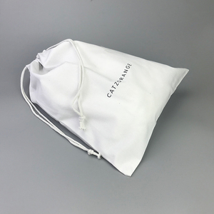 Sac à cordon en coton recyclé personnalisé sac à poussière en toile de taille personnalisée avec impression de logo pour chaussures artisanat shopping-usage industriel cadeau - Product Image 6