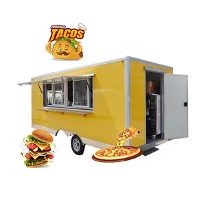 12ft cepat BBQ Burger Pizza Shop makanan ringan Kebab kustom dapur Mobile kopi truk makanan Trailer Truk dengan DOT