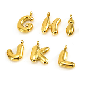 Zogxin Stainless Steel Letter Pendant Gold Color For Necklace Making Jewelry DIY Accessories A To F - Product Image 2
