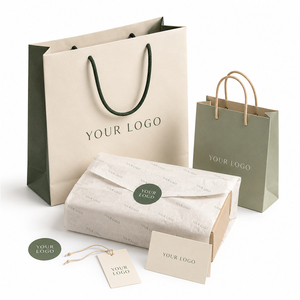 Sacchetti di Carta Bianchi Personalizzati con Logo, Vendita all'Ingrosso, Soluzione Completa per Boutique, Negozi di Abbigliamento e Confezionamento Indumenti - Product Image 2