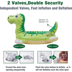 Inflatable Dinosaur Swim Ring 80Cm For Children Outdoor Pool Float PVC Novelty Shape - Product Image 2