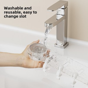 Rotating Wave <strong>Hook</strong> Strong Load-Bearing Capacity No-Drill Plastic Suction Cup Bathroom Toilet Door Back Wall Adhesive <strong>Hook</strong> <strong>Tool</strong> - Product Image 3