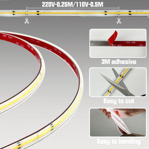 Nuevo Producto: Tira LED COB sin Controlador, 220V, Impermeable, con Enchufe, Flexible, Cortable, 110V, Ultrafina, Luz LED de Cuerda - Product Image 3