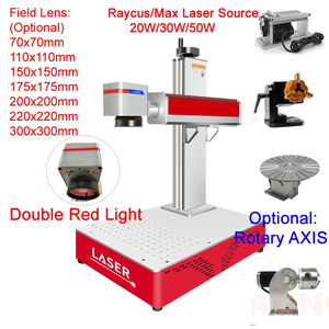Machine de marquage laser à fibre industrielle mini 20W 100W pour métal, bois, pierre, verre, papier, MDF, caoutchouc - Système de gravure refroidi par air AI DXF - Product Image 5