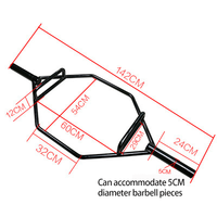 Barre de traction en acier GOREGAIN pour haltères, anneaux hexagonaux, grand trou, usage domestique, fitness professionnel, soulevé de terre, shrugs