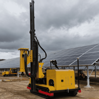 Pileuse hydraulique solaire intelligente TZ650 entièrement automatique sur chenilles, pour pose de pieux par une seule personne, avec moteur à grande pompe