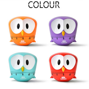 Owl Timer 60 Min Mechanical Kitchen Timer Plastic Countdown Clock For Cooking - Product Image 1