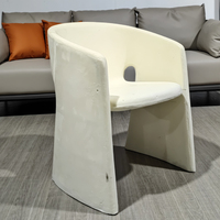 Chaise de salle à manger de style moderne, chaise en velours en forme d'éponge, chaise de négociation pour hôtel, restaurant, café