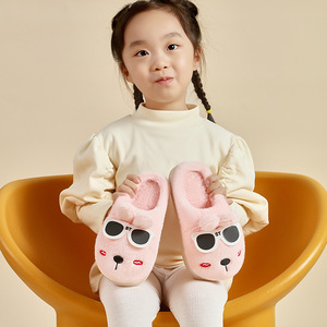 Zapatillas bonitas de dinosaurio para niños con tacón grueso cálido interior Bebé algodón zapatillas de invierno para niñas - Product Image 3