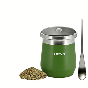 Ensemble de thé Wevi Yerba Mate, gobelet en acier inoxydable de 240 ml, tasse à maté <span class=keywords><strong>argentine</strong></span> de 8 oz avec filtre amovible, pour cadeau d'affaires - Product Image 2