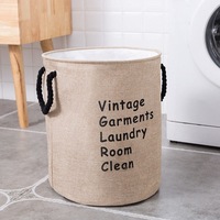 Panier à linge durable résistant à la saleté recyclable en tissu de vente boîte de rangement avec logo imprimé personnalisé