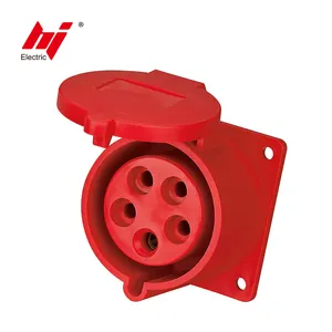 IP44 5P 16A Industrial Concealed Plug Socket Waterproof And Corrosion Resistant Industrial Plug And Socket
