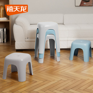Taburete de plástico Xitianlong, silla cuadrada duradera para comedor, diseño minimalista moderno para muebles de sala de estar - Product Image 2
