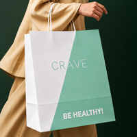 Bolsa de Papel para Comida para Llevar, Estilo Clásico Moderno, con Asa Plateada PVD, Conexión Reforzada, para Eventos Corporativos y Servicios de Comida Rápida