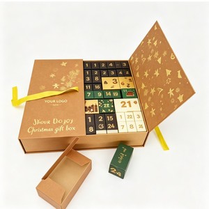 Boîte cadeau de luxe en carton avec tiroir pour cosmétiques, bijoux, bonbons, impression couleur personnalisée, 24 pièces, <span class=keywords><strong>calendrier</strong></span> de l'<span class=keywords><strong>avent</strong></span> de Noël <span class=keywords><strong>2022</strong></span> - Product Image 4